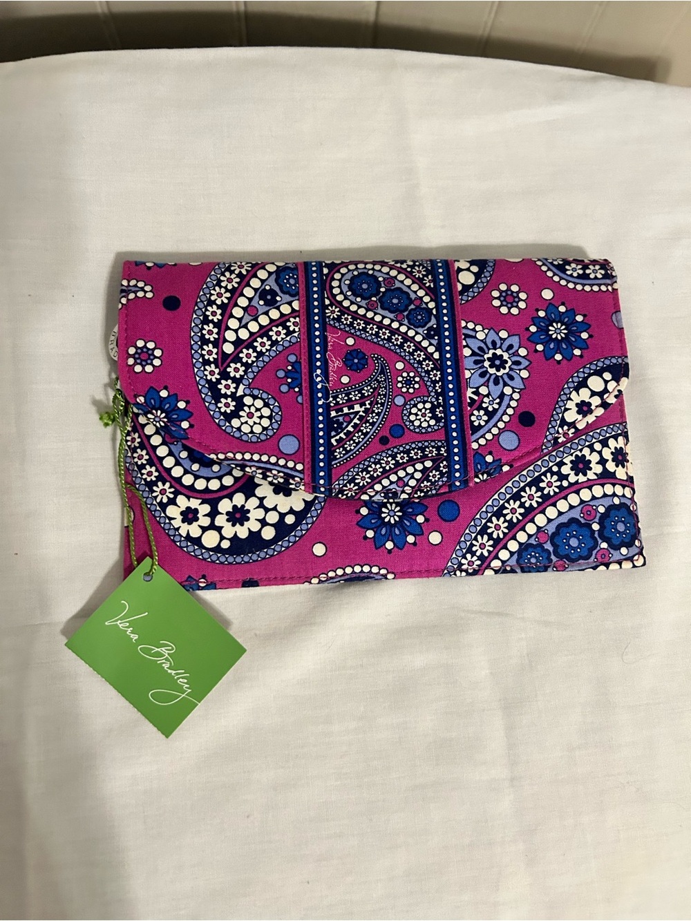 NWT Vera Bradley Travel Envelope Wallet/Retired Boysenberry Pattern